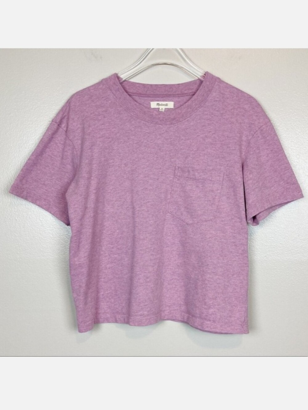 Madewell Muted Mauve Cropped Oversized T-Shirt Size XS